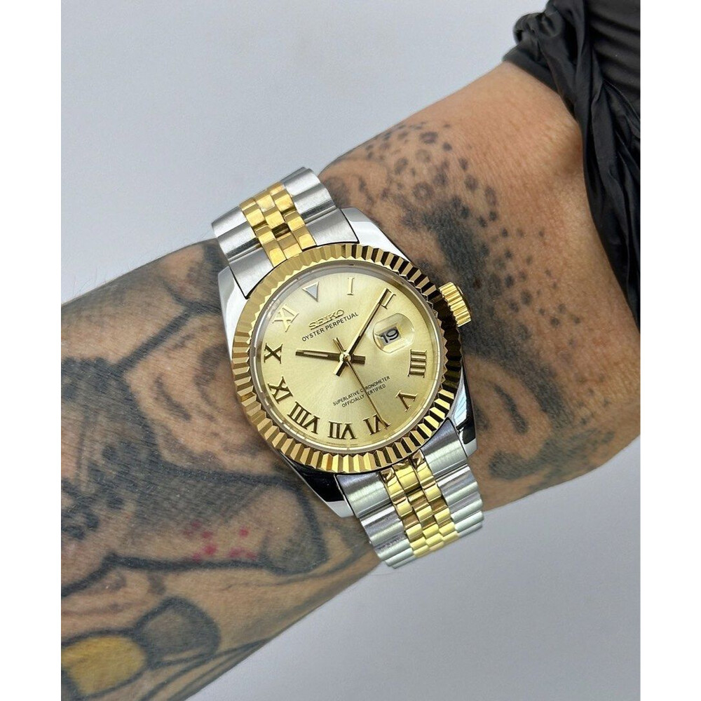 Custom Seiko Mod • 2-tone Gold Roman DateJust • 31mm